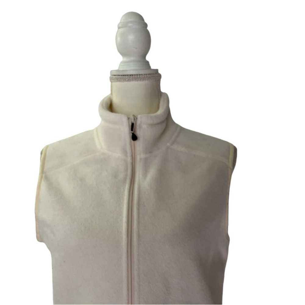 Vineyard Vines Off White Cream Fleece Vest Jacket Size Medium - Picture 4 of 9